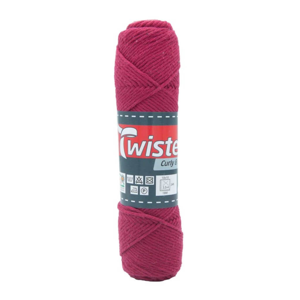 Twister Curly 8 50g - Topflappengarn, Farbe 37 Bordeaux – Baumwolle bei Lieblingsgarn
