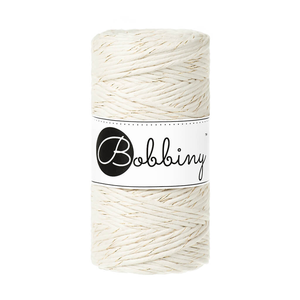 Bobbiny Makramee Garn 3mm, Farbe Golden Natural – Baumwolle bei Lieblingsgarn