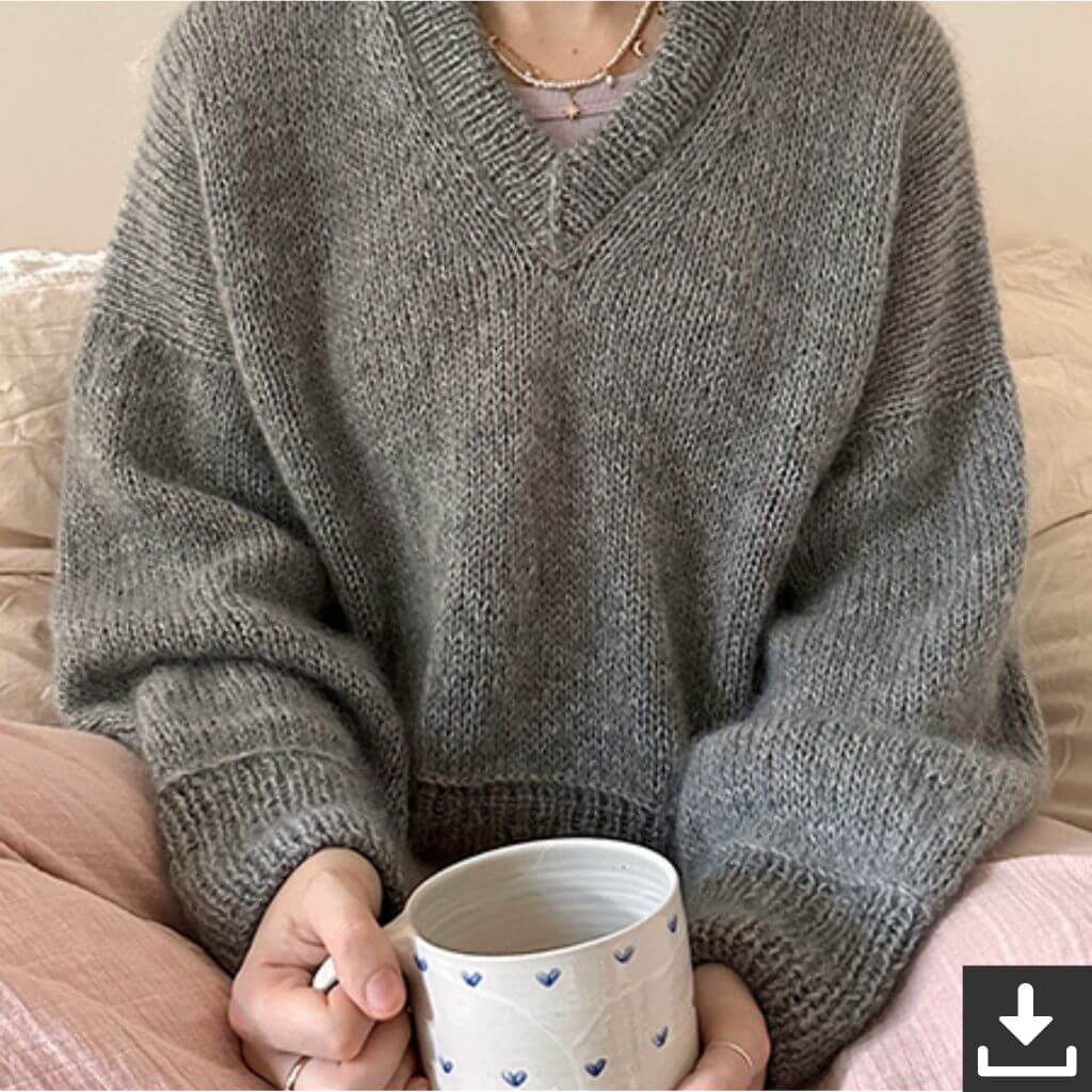 wemadewardrobe Maja Sweater V-Neck Strickanleitung - wemadewardrobe (PDF) bei bei bei bei bei bei bei bei bei Lieblingsgarn