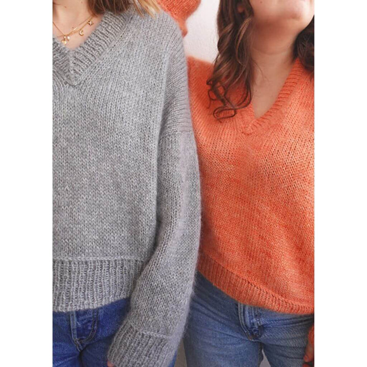 wemadewardrobe Maja Sweater V-Neck Strickanleitung - wemadewardrobe (PDF) bei bei bei bei bei bei bei bei bei Lieblingsgarn