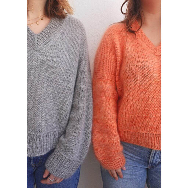 wemadewardrobe Maja Sweater V-Neck Strickanleitung - wemadewardrobe (PDF) bei bei bei bei bei bei bei bei bei Lieblingsgarn