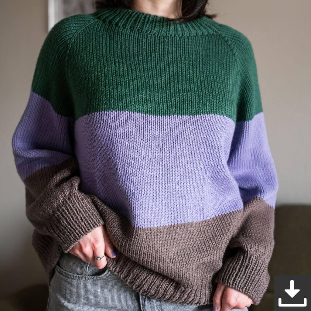 Wisteria Knitting Pattern Horizon Sweater Strickanleitung - Wisteria Knitting (PDF) bei bei bei bei bei bei Lieblingsgarn