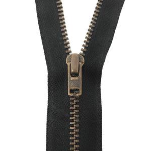 YKK Reißverschluss teilbar 2-Wege Metall antik 85 cm