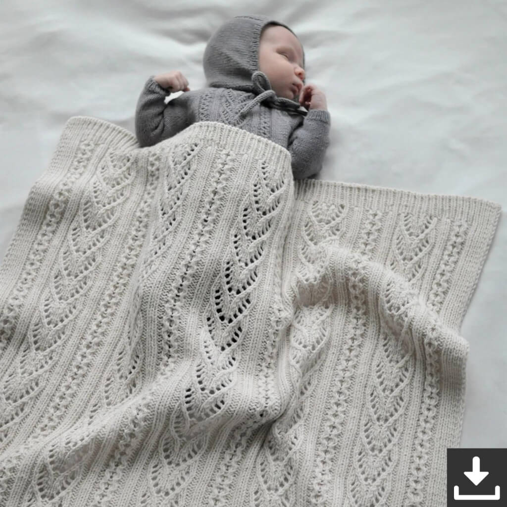 Yndestrikk Pattern Lochmuster Babydecke Strickanleitung - Yndestrikk (PDF) bei bei bei bei bei bei bei bei Lieblingsgarn