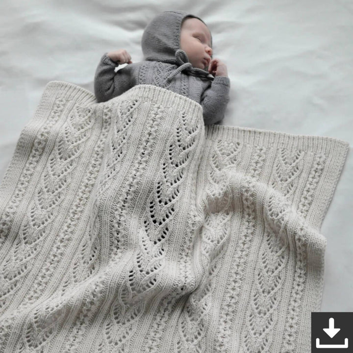 Yndestrikk Pattern Lochmuster Babydecke Strickanleitung - Yndestrikk (PDF) bei bei bei bei bei bei bei bei Lieblingsgarn
