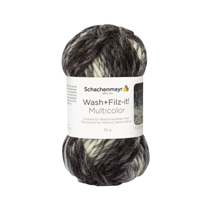 Schachenmayr Wash+Filz-it! Multicolor Filzwolle 50g 209 - Black-Grey bei bei bei bei bei bei bei bei bei bei Lieblingsgarn