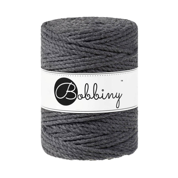 Bobbiny Makramee Garn 5 mm x 100 m gedreht Charcoal bei bei bei bei bei bei bei bei bei bei bei bei Lieblingsgarn