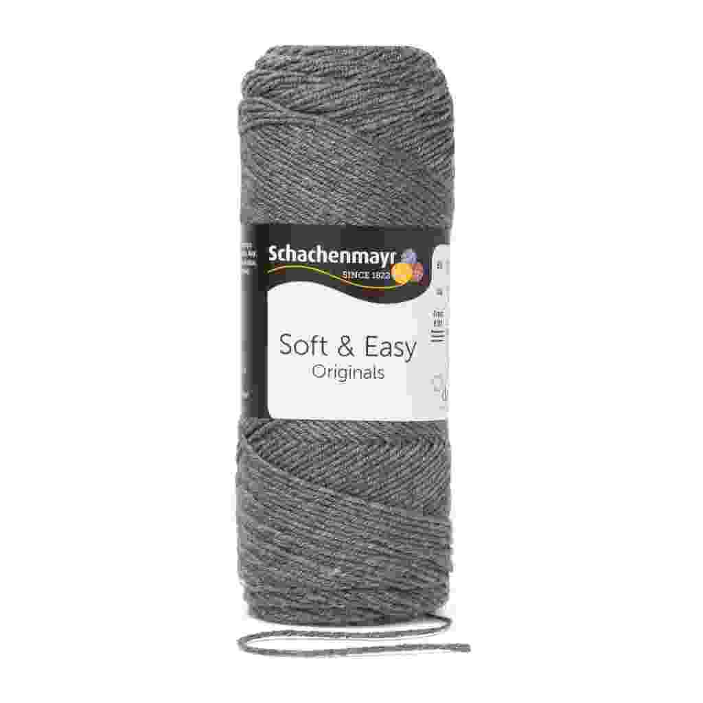 Schachenmayr Soft &amp; Easy 92 - Mittelgrau Meliert bei bei bei bei bei bei bei bei bei bei Lieblingsgarn