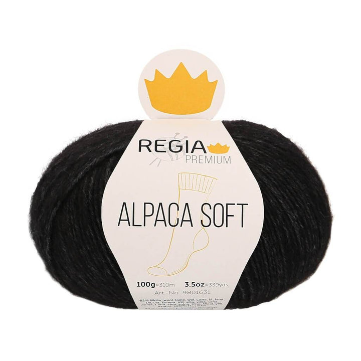 Schachenmayr Regia Premium Alpaca Soft 99 - Schwarz meliert bei bei bei bei bei bei bei bei bei bei bei Lieblingsgarn